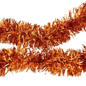 Мишура волнистая медная 2 м* 8 см. (Ч22193)