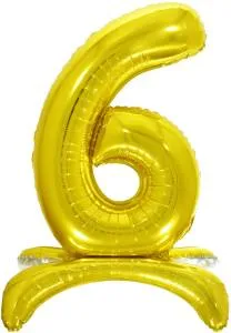 32" Цифра на подставке "6" золото/ Китай 132016