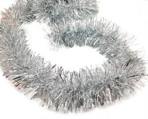 Мишура "Люкс" серебро 2 м.*11 см. (Китай) 183006