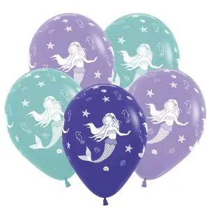 Русалка, ассорти , пастель-кристал 12" (Колумбия)/50шт 