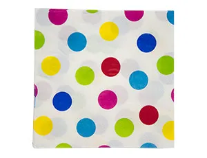 Салфетки бумажные "Горошек мульти" 25 см.,12 шт.