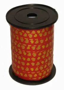 Лента c сердцами 1 см*100м Красная