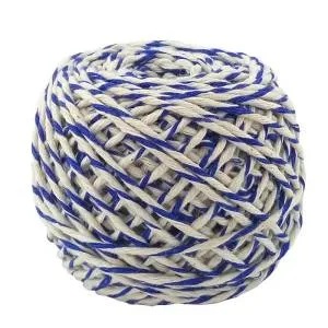 Шнур хлопковый бело-синий 2 нити/50 м (Россия)