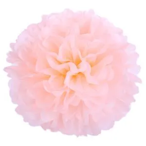 Помпон из бумаги 35 см. (персиковый) 