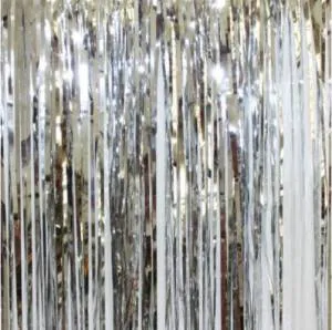 Занавес "Дождик" серебряный 2,4 м* 0,91м. (Китай) 1707212