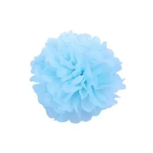 Помпон из бумаги 30 см (голубой)