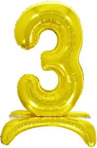 32" Цифра на подставке "3" золото/ Китай 132013