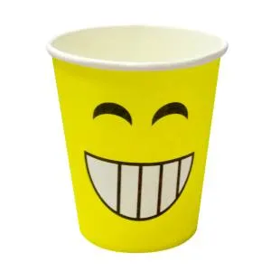 Стакан Смайл с зубами желтый 6шт 180мл