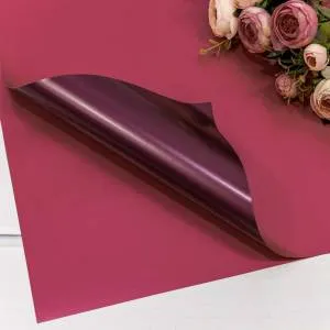 Пленка матовая Винный/Малиновый Глянец 40см*45см 20 шт./1364/1