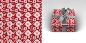 Бумага упак. Красный орнамент 70см*10м (10лист в рул) /10-05-0036