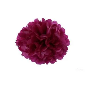 Помпон из бумаги 35 см. (марсала) 