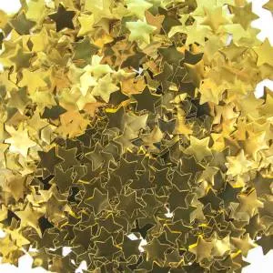 Конфетти фольга звезда "Золото" металлик 1,5 см 50 гр./6015204