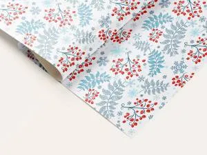 Бумага упак. "Зимняя ягода" 70*100 см (10 листов) /УБ-6503