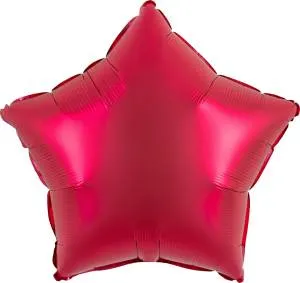 18" Звезда сатин красная (Китай) 27608