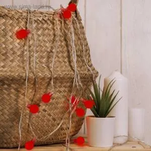 Гирлянда "Шарики Красные" 5 м., 8 режимов/ 3590704