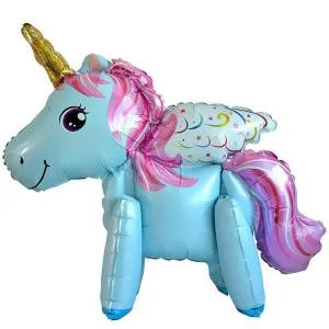 Единорог с крыльями, голубой 23"(Китай) /  15134