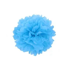 Помпон из бумаги 45 см (синий)