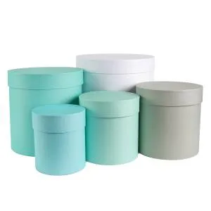 Коробка цилиндр 22*22 см. Бирюзовый микс/ FUT2050655