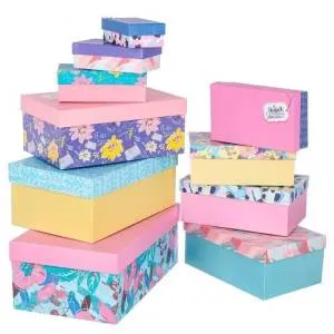 Коробка 12*7*4 см "Яркие краски,ассорти"