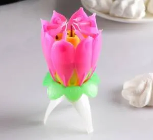 Свеча-цветок музыкальная 4887433 / 2720А