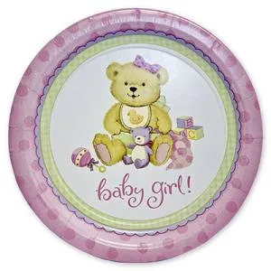 Тарелка "Медвежонок девочка" 23 см. 8 шт.