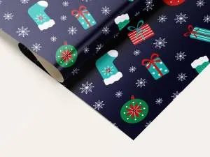 Бумага упак. "Носочки и подарки" 70*100 см (10 листов) /УБ-6505