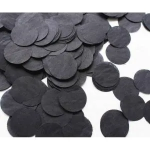 Конфетти "Круги тишью черные" 1,5 см,10 гр. 1501-4082