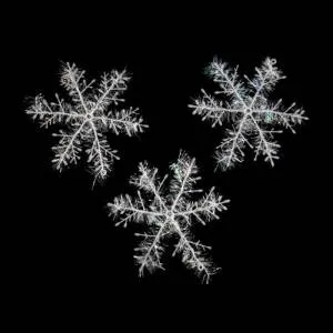 Ел. украшение снежинки 15см (3 шт в упак) / ч01998
