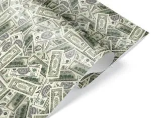 Уп. бумага "Деньги" 0,7*1м (10 листов)/ 2050680