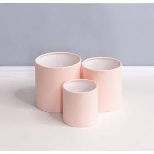 Коробка цилиндр 16*20 см. "Розовый" без крышки