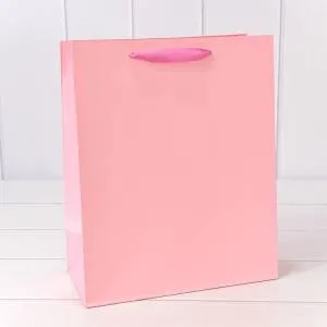 Пакет подарочный 26*32*13 см. Крафт розовый / 000222С/182