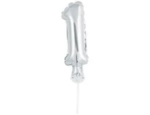 5" Цифра-топпер "1" Серебро