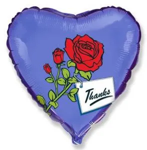 18" Сердце Роза спасибо (Flexmetall)/201566