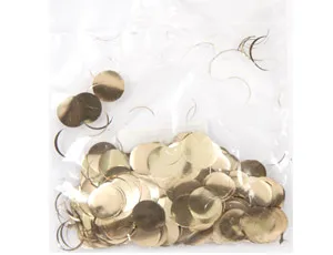 Конфетти "Круги фольг золото" 2 см 30 гр.