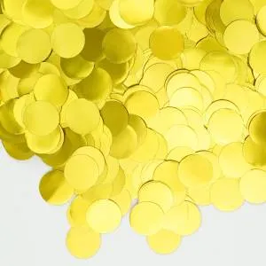 Конфетти для шаров "Круг" сусальное золото хром 1 см 50 гр./6015417