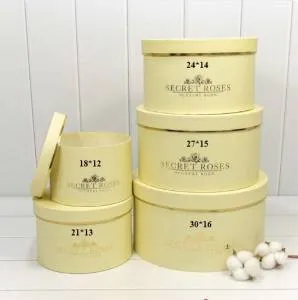 Коробка Цилиндр 18*12 см "SECRET ROSES" Бежевый