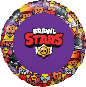 18" Круг, Brawl Stars, Команда бойцов №1, фиолетовый (Россия) /501510   1202-3704