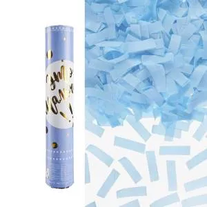 Пневмохлопушка 30 см. "Гендер Пати, Это Мальчик!" Прямоуголники тишью, голубой / 823140