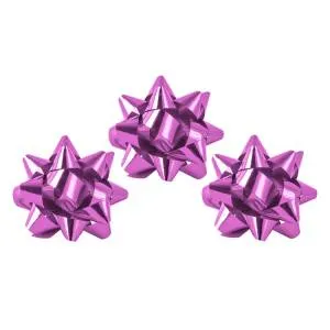 Бант Звезда металл светло-розовый D5 см., 12 шт. / 1509-1297