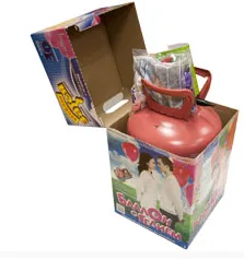 Гелий в портативном баллоне+30 шаров