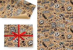 Упак. бумага "С днем рождения" 100*70 см, 5 листов /Ч44568