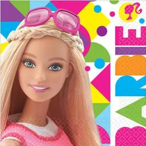 Салфетки бумажные "Барби" 33 см.