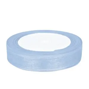 Лента Органза 1.2 см.*22.85 м Серебристо-голубой / О12ВК38