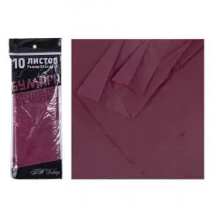 Бумага тишью винный 50*66 см. (10 листов)/ 88014673