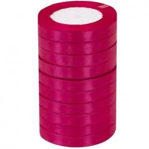 Лента атлас малиновый 12 мм*22,85 м  4886036