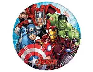Тарелки "Мстители" 20 см. 8 шт. 1502-2442