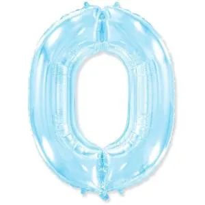 Цифра "0" - голубая пастель в упак/ Flexmetal 1207-4752