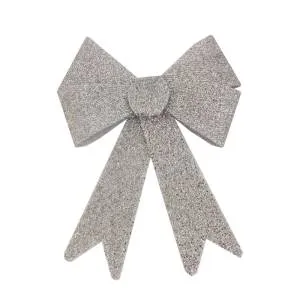 Ел. украшение "Бантик" серебро 22*30см / ч22833