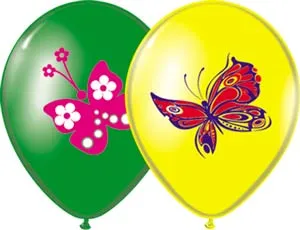 Бабочки 14" 3 цв.