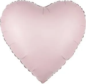 30" Сердце розовое сатин (Китай) / 27494